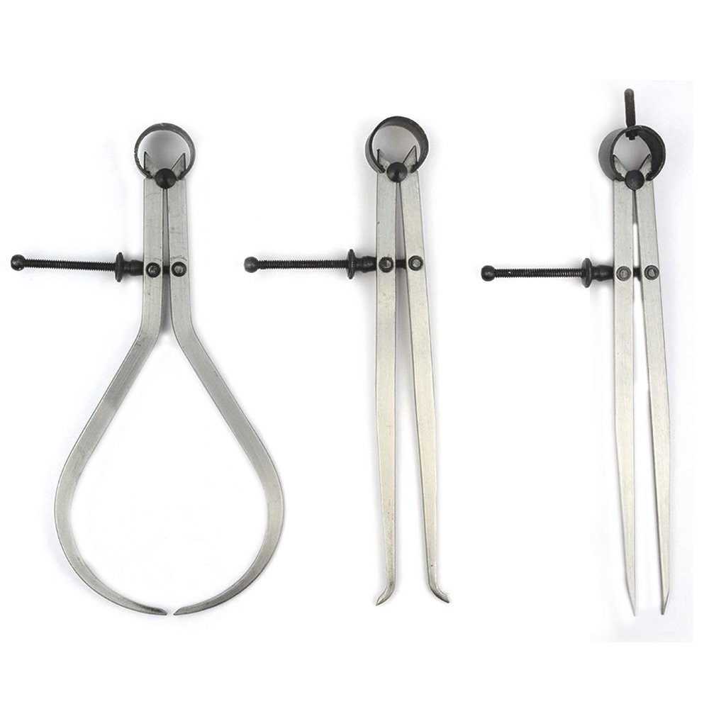 Big Horn 19053C 3 Pieces 8-Inch Spring Caliper / Divider Set 8 to 10.9 Inches