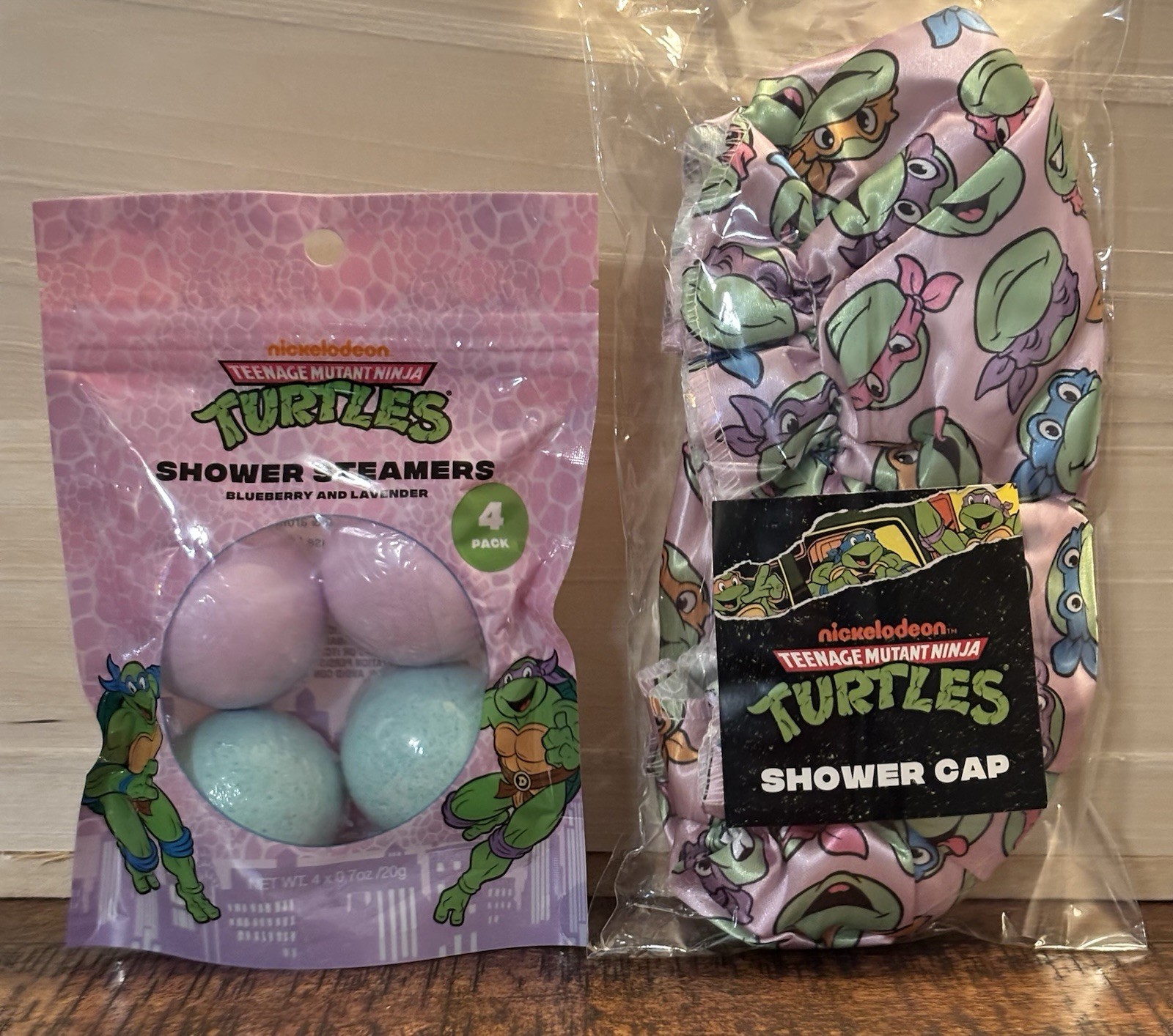 Nickelodeon Teenage Mutant Ninja Turtles Spa Duo Shower Cap Shower Steamers NEW