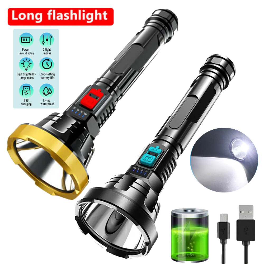 1000000 Lumen Military Tactical LED Torch COB Flashlight Rechargeable Work Light