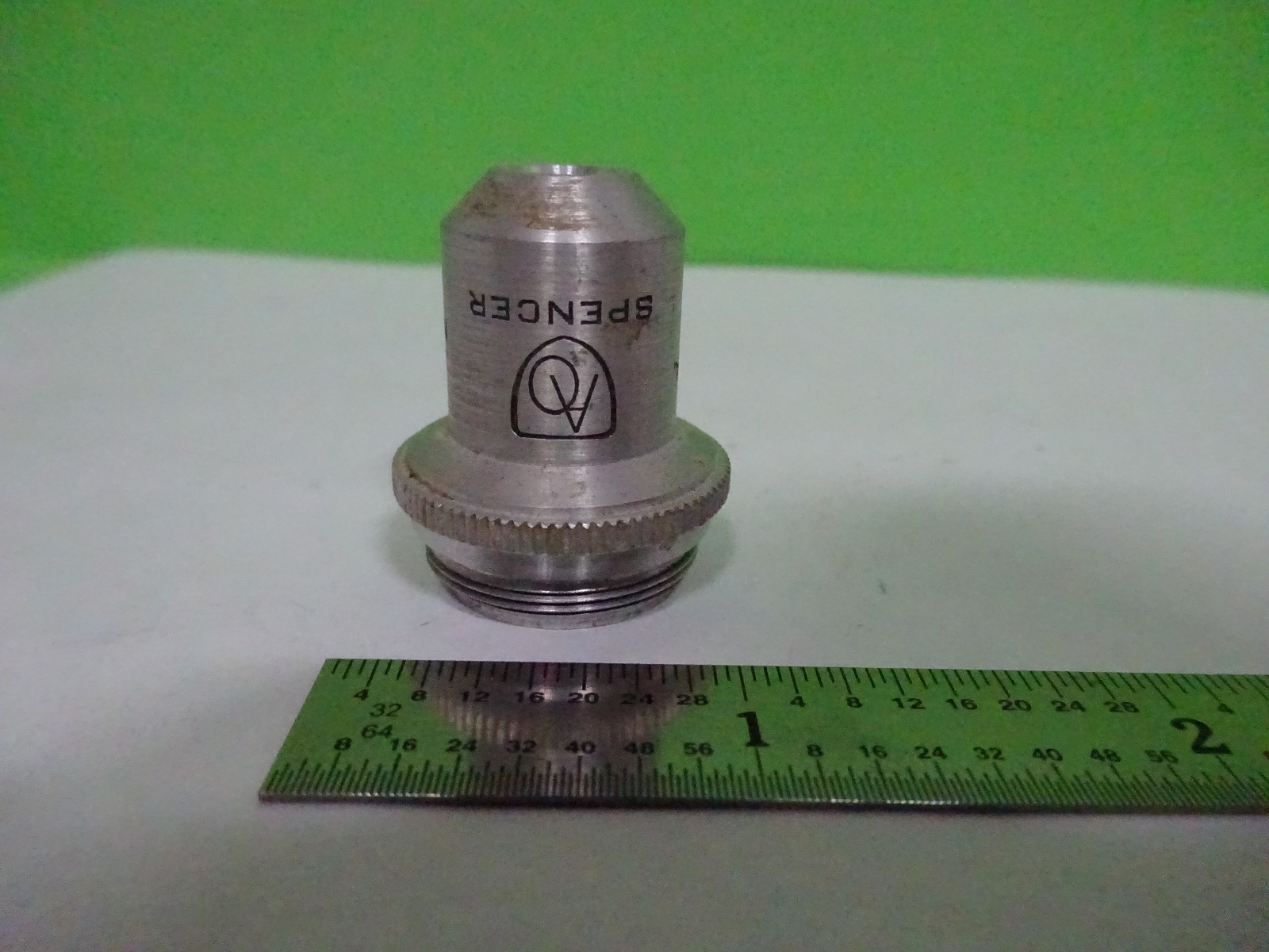 MICROSCOPE PART OBJECTIVE SPENCER 3.5X AS IS OPTICS BIN#V7-18