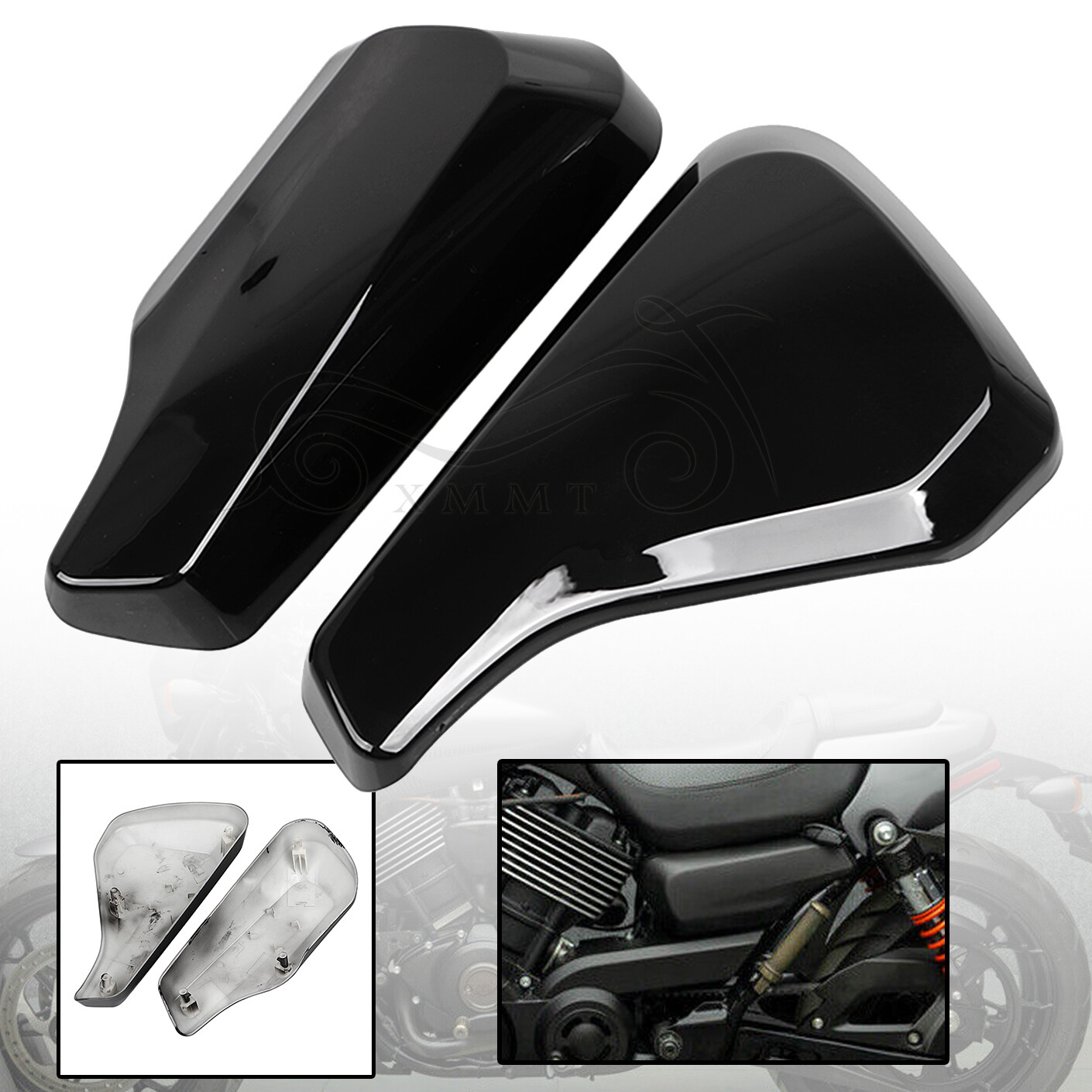 Gloss Black Battery Side Fairing Cover For Harley Street 500 750 XG500 750 14-20