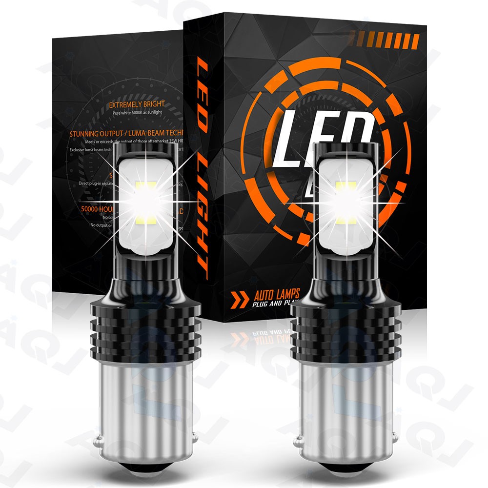 1156 7506 Strobe Blinking Flashing LED Reverse Backup Light Bulbs White 6500K