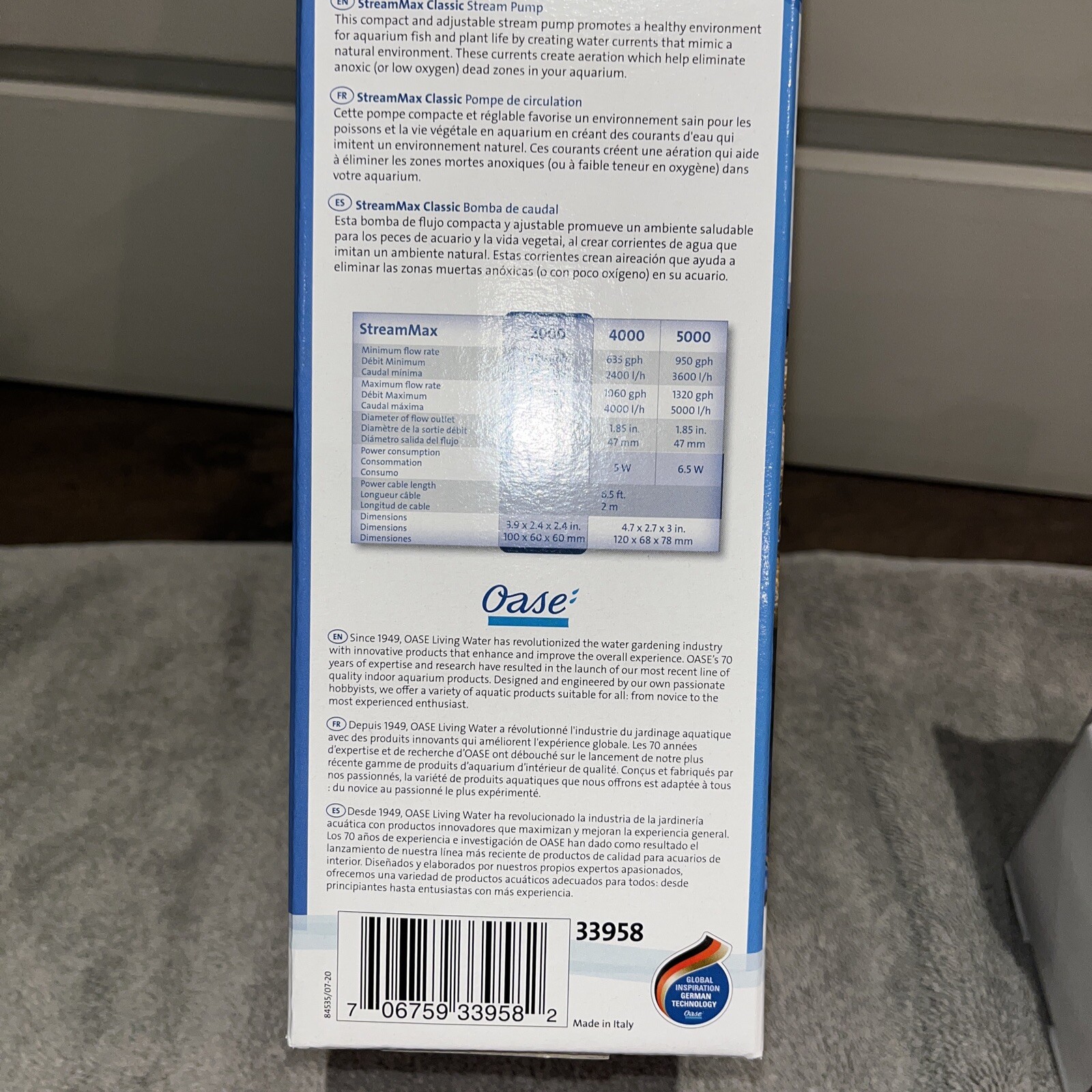 Oase StreamMax Classic 2000 Water Pump/Wave Maker
