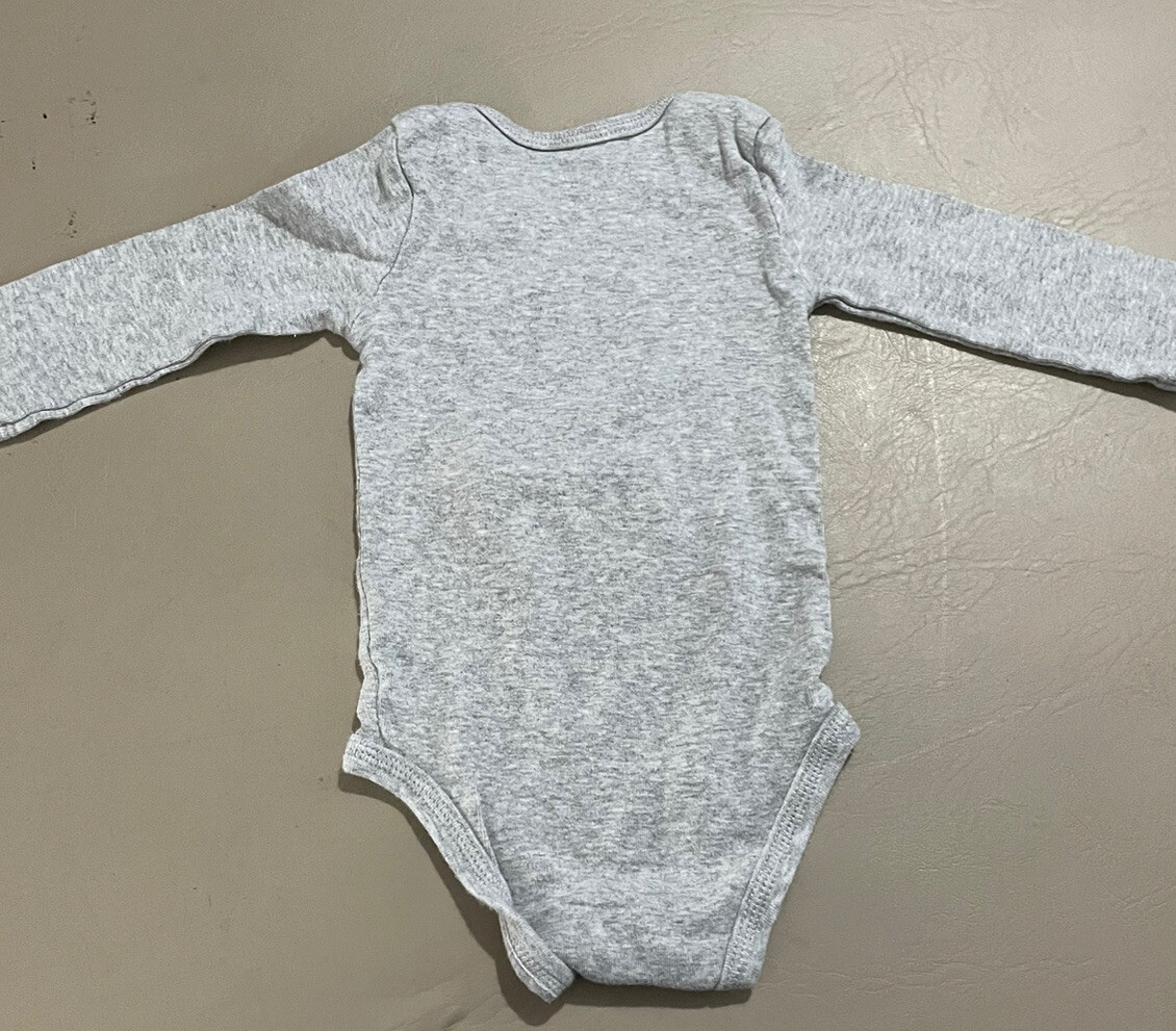 Carters Baby Gray Christmas Reindeer Long Sleeve Shirt 6 Mos