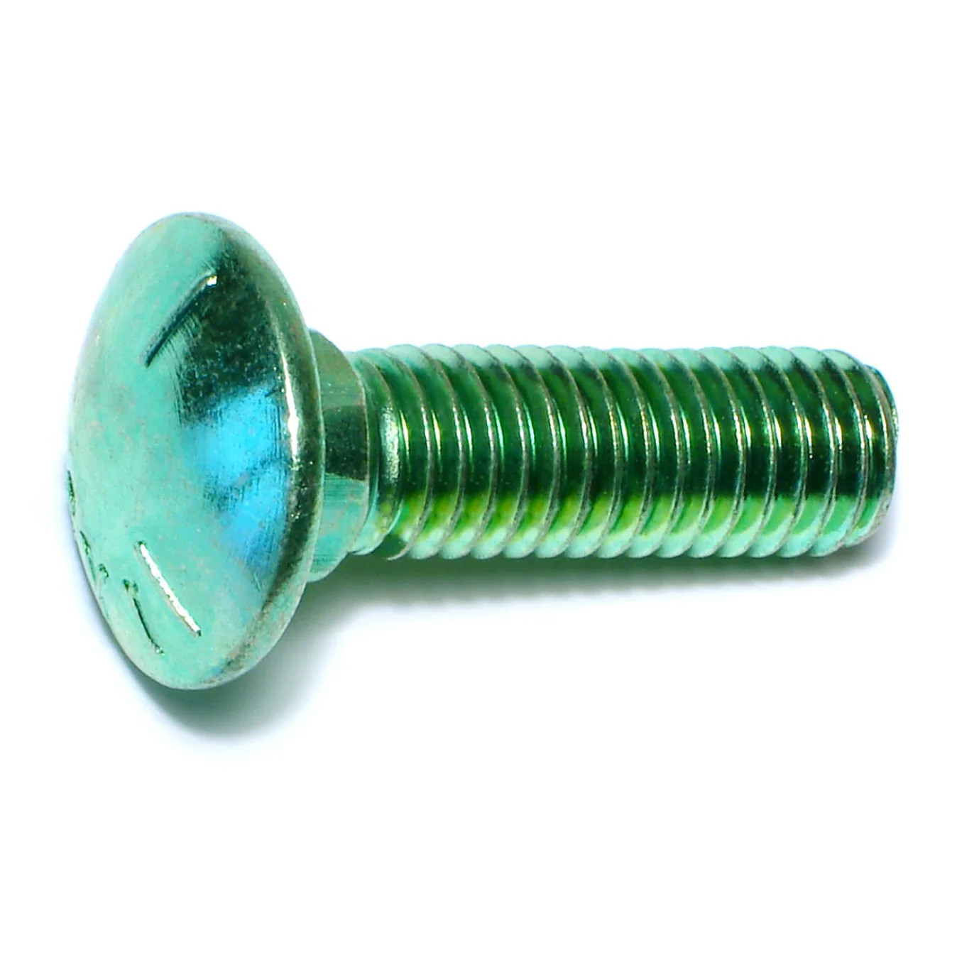 7/16"-14 x 1-1/2" Green Rinsed Zinc Grade 5 Carriage Bolts (63 pcs.)