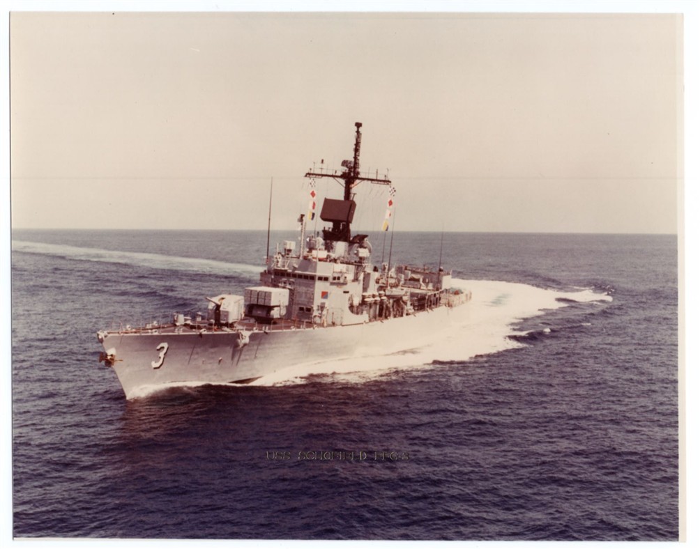 1970-80s Guided Missile Frigate FFG-3 USS Schofield 8x10 Original Real Photo