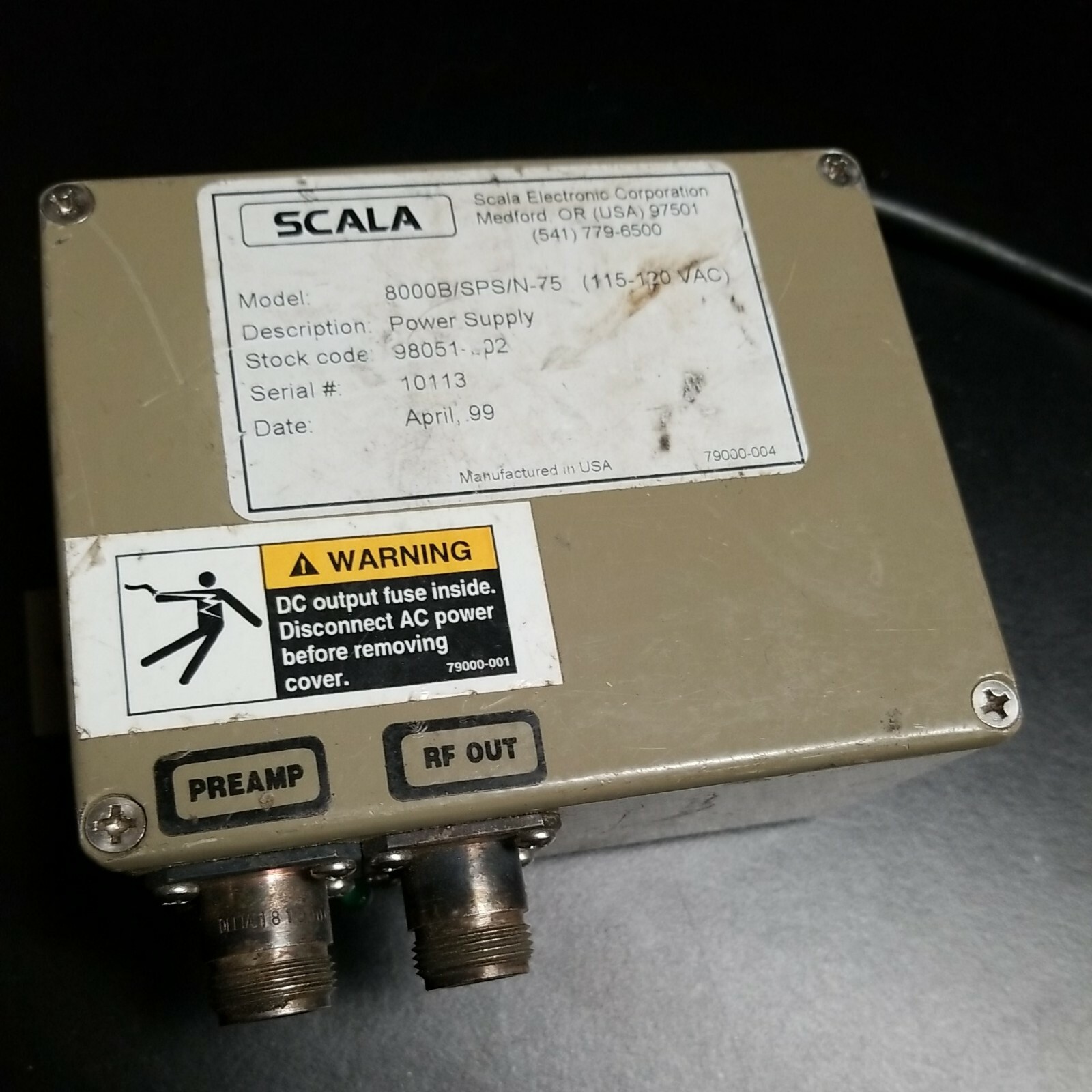 Scala Power Supply, 800B/SPS/N-75