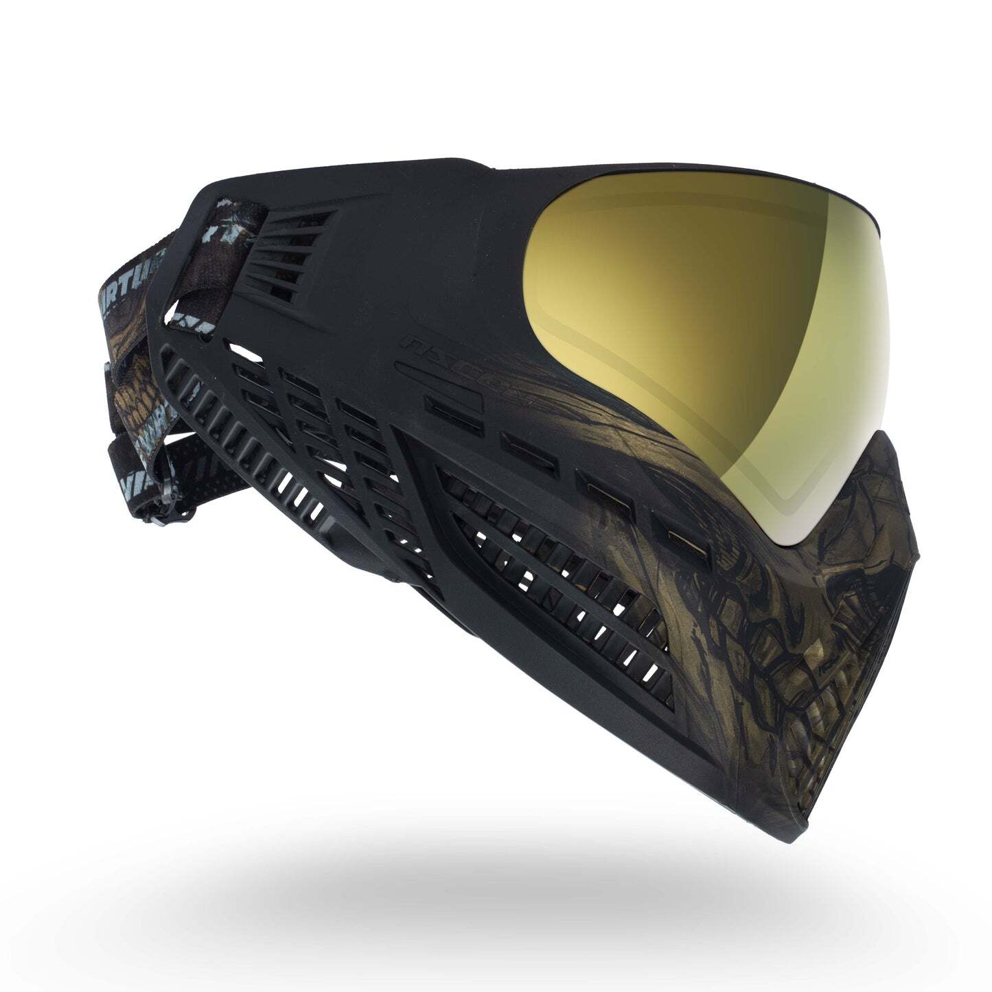 Virtue VIO Ascend Thermal Paintball Mask – Gold Skull LE | Thermal Anti-Fog G...
