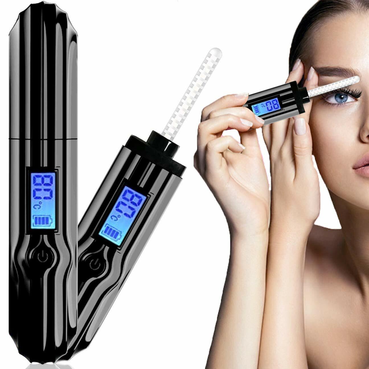 Heated Eyelash Curler USB Rechargeable with LCD Display for Eyelashes Quick Natu