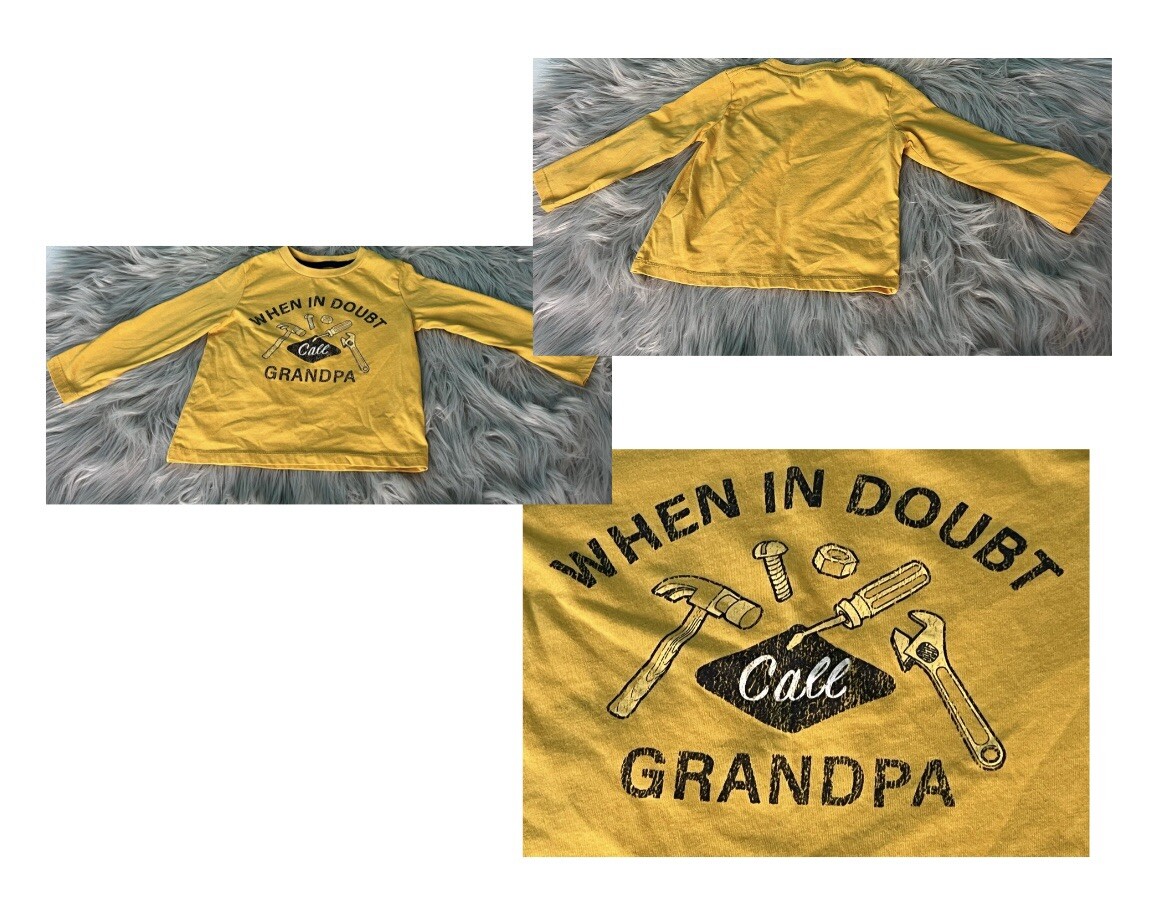 Toddler Boy's Size 24M "When in doubt call grandpa￼" Long Sleeve Falls Creek