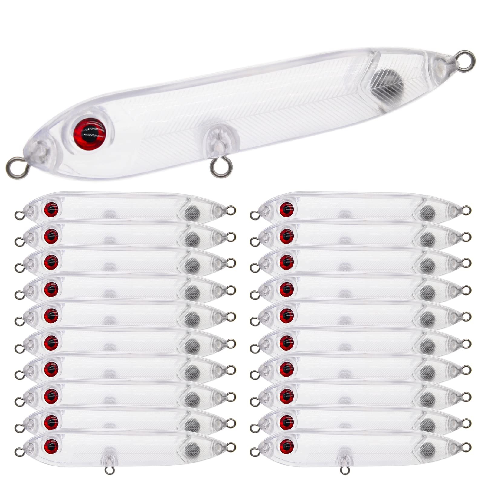 Ghanneey 20PCS Blanks Fishing Lures Crankbait Kit B: 20pcs 0.35oz/10g