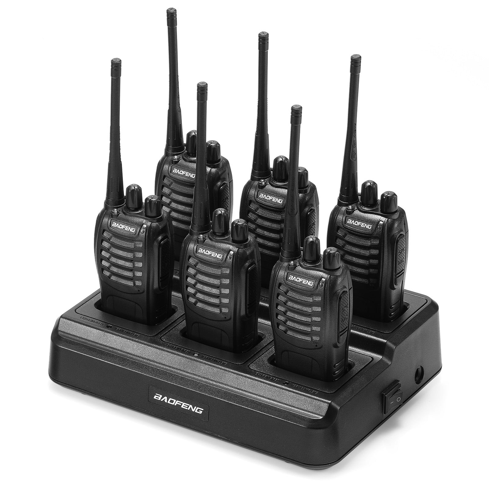 Baofeng BF-888S (6-Pack): UHF 5W Radios, 16CH, Bulk Charger & Flashlight Include