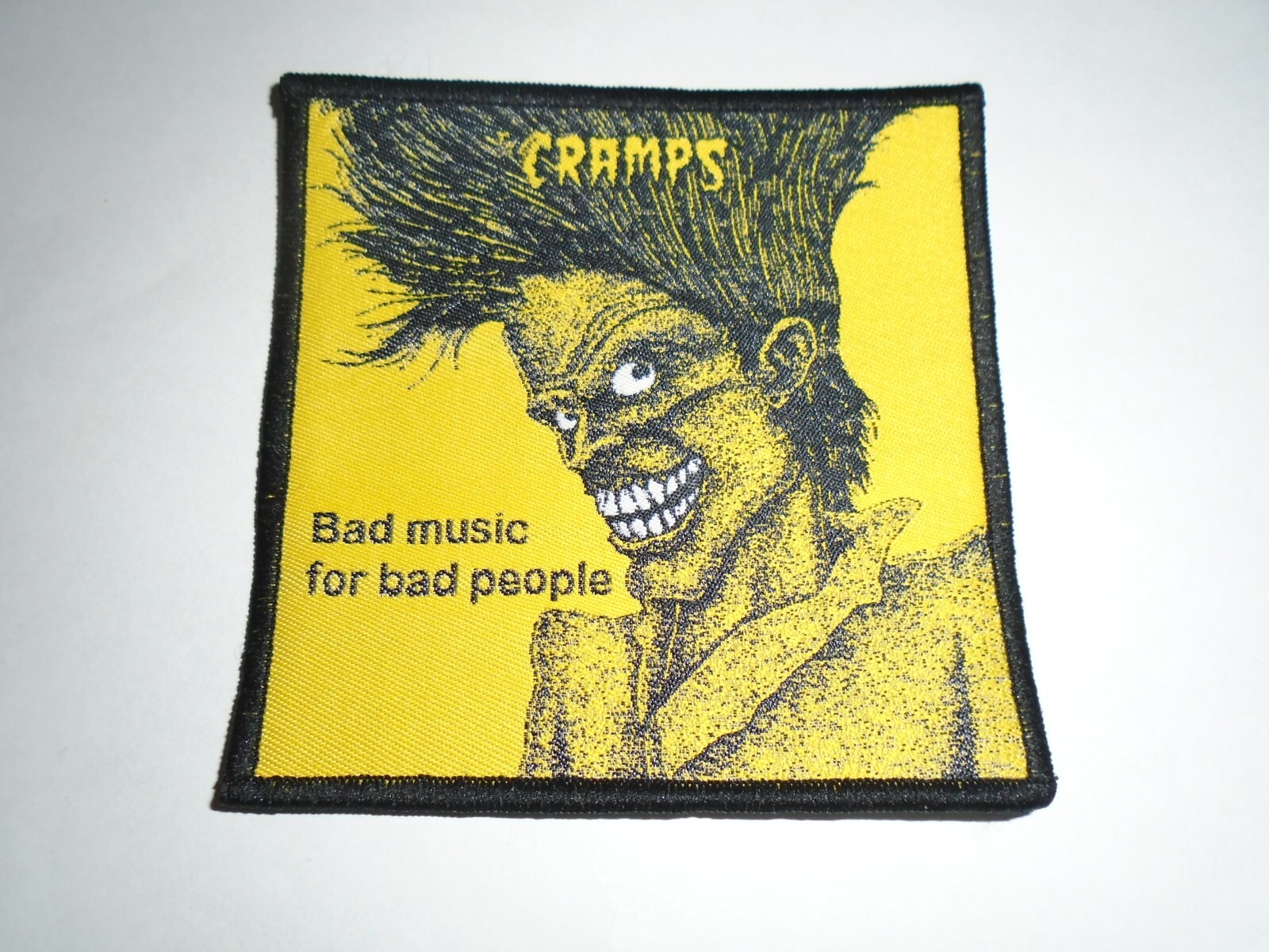 THE CRAMPS BAD MUSIC FOR BAD PEOPLE WOVEN PATCH