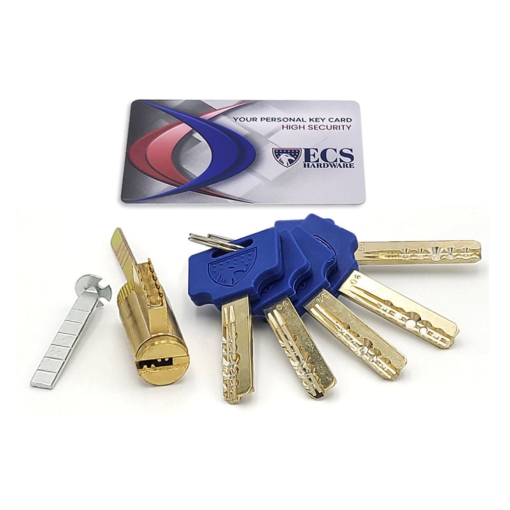 ECS HARDWARE Replacement for Controlled Key In Knob Cylinder US3 Polished Brass