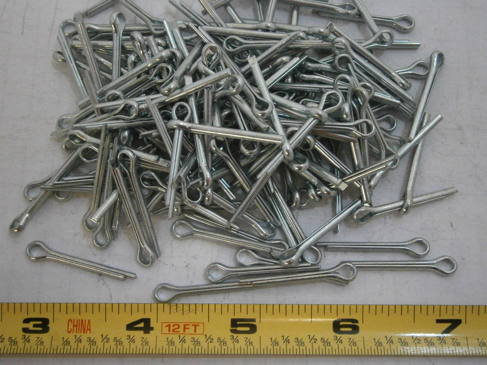 Cotter Pins 3/32 x 3/4 Steel Zinc Plated Lot of 50 #2607