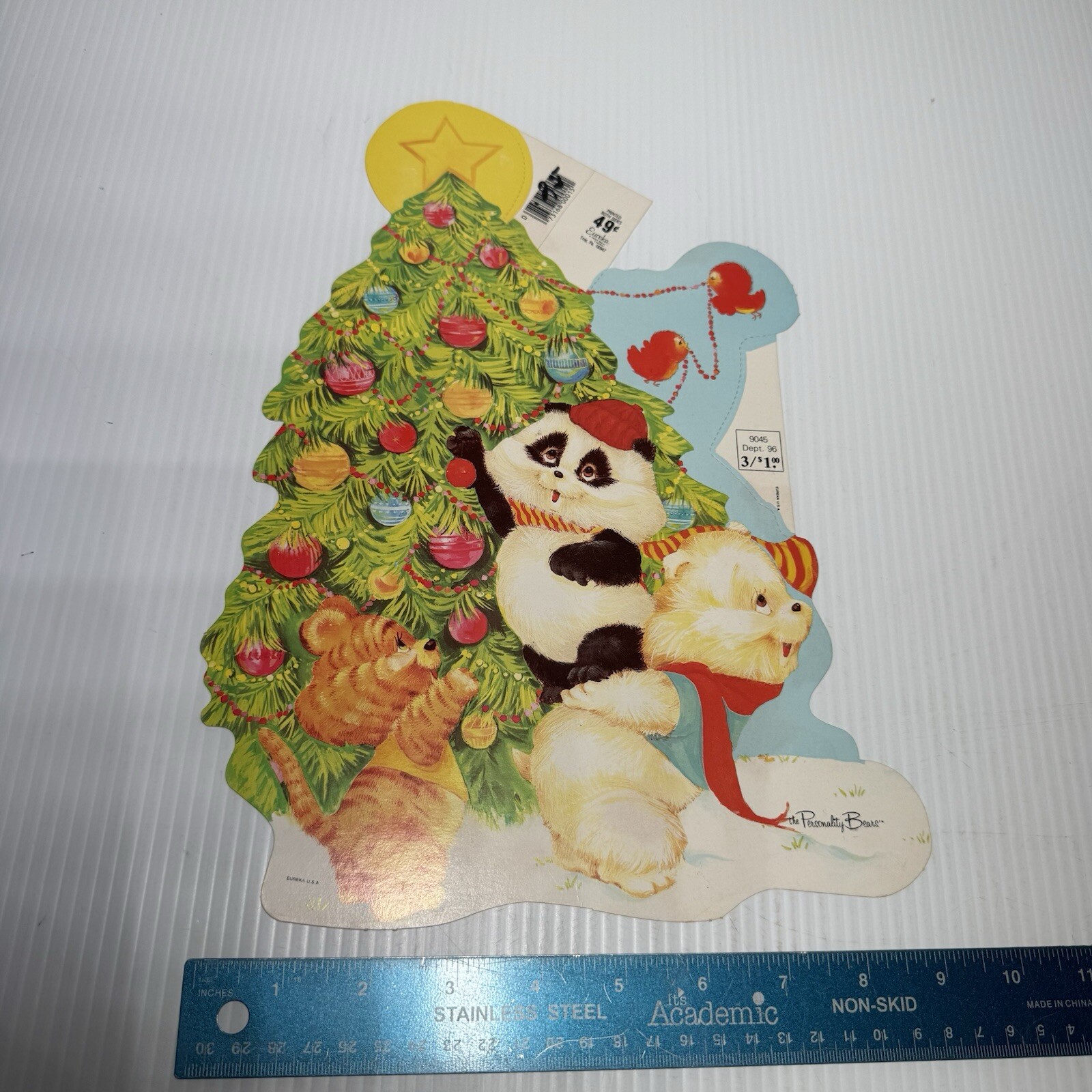 Bears Tiger & Birds Trimming Tree Double Sided Die Cut Bulletin Board Aid 13”