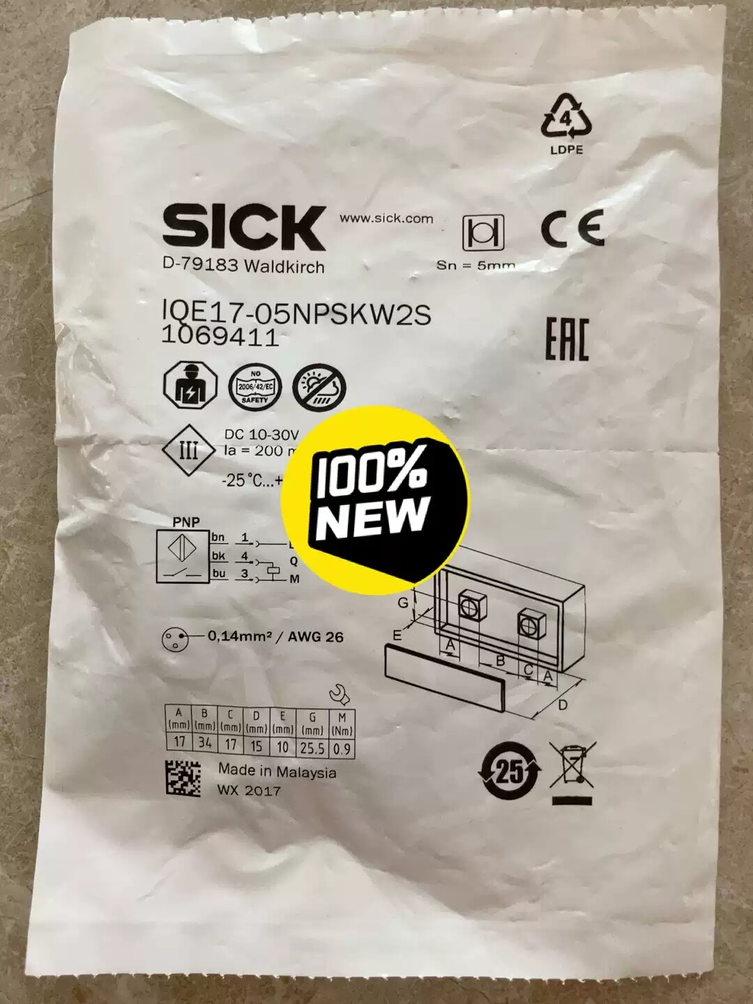 1pcs SICK IQE17-05NPSKW2S 1069411 NEW