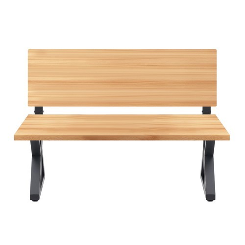 2PCS Bench Legs Z-Shaped Bench Legs with Backrest Bracket Bench Legs Black