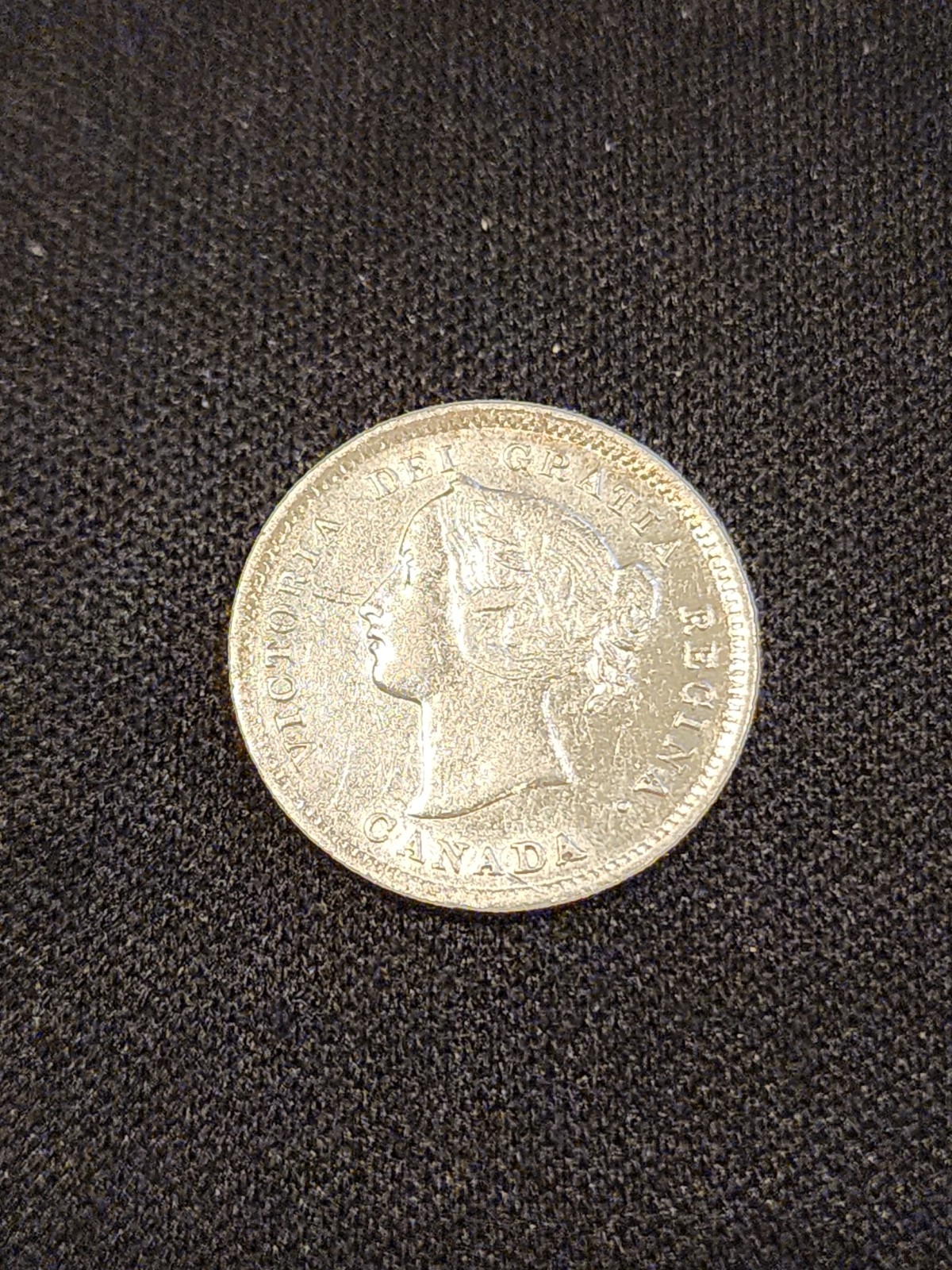 1898 Canada 5 Cents Silver Coin