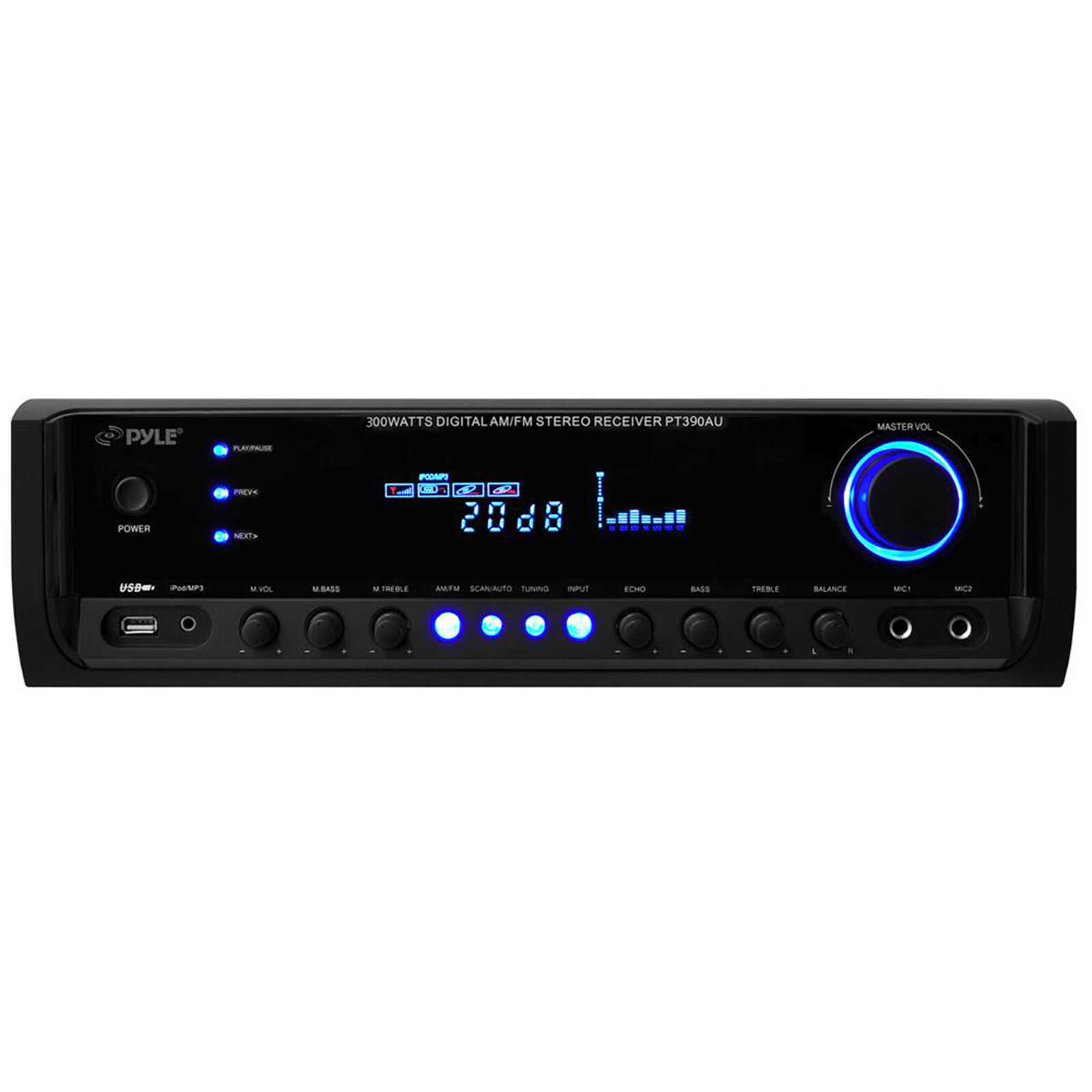 Pyle PT390AU 300 Watt Digital AM/FM SD USB Home Theater Stereo System