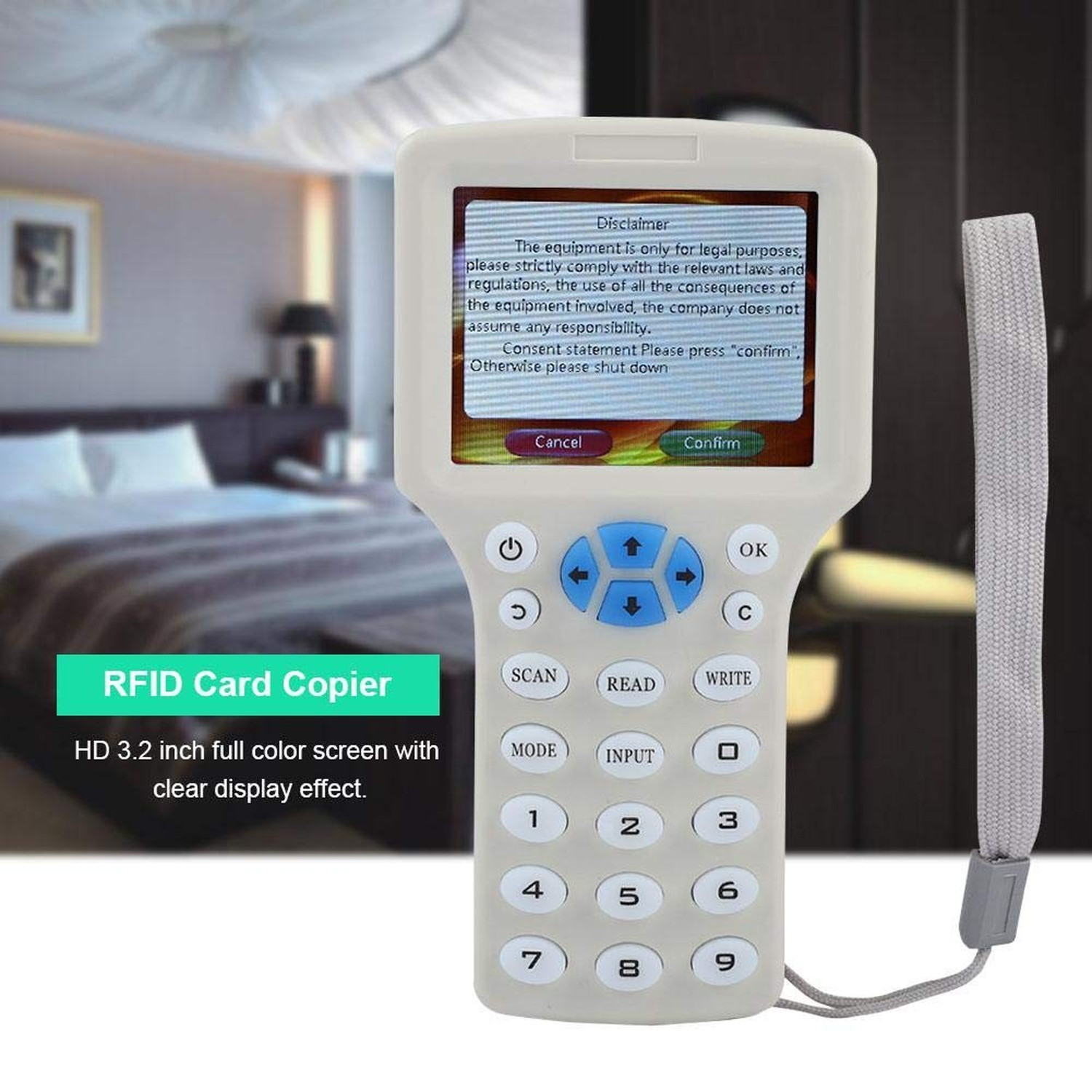 Bewinner 9 Frequency Handheld RFID Copier ID IC Reader Writer Duplicator Mult...