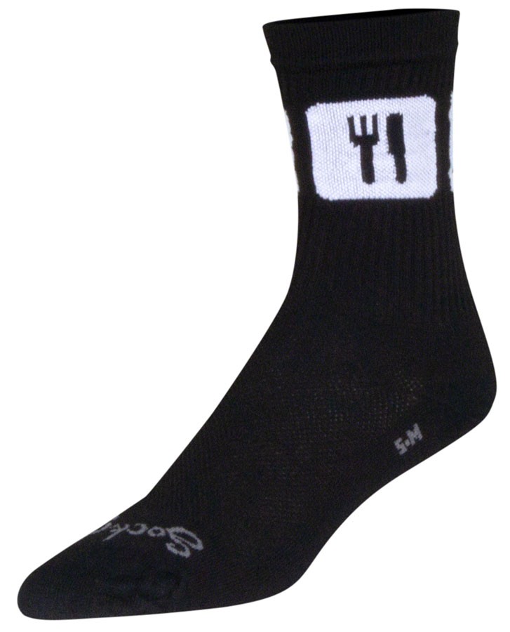 SockGuy Crew Socks S/M Black