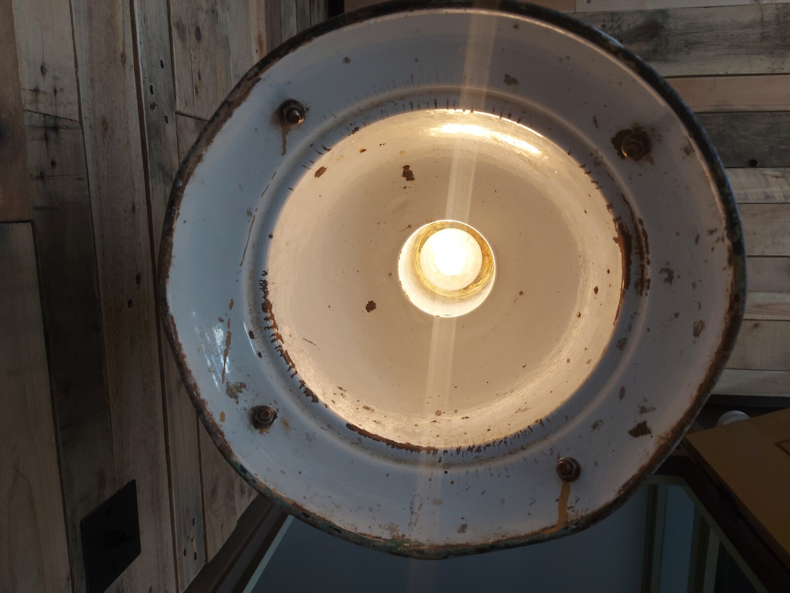 vintage industrial factory light fitting