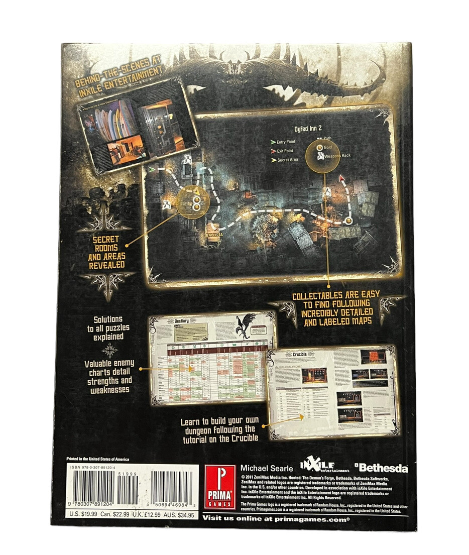 Hunted Demon's Forge Prima Official Strategy Guide Xbox 360 PS3