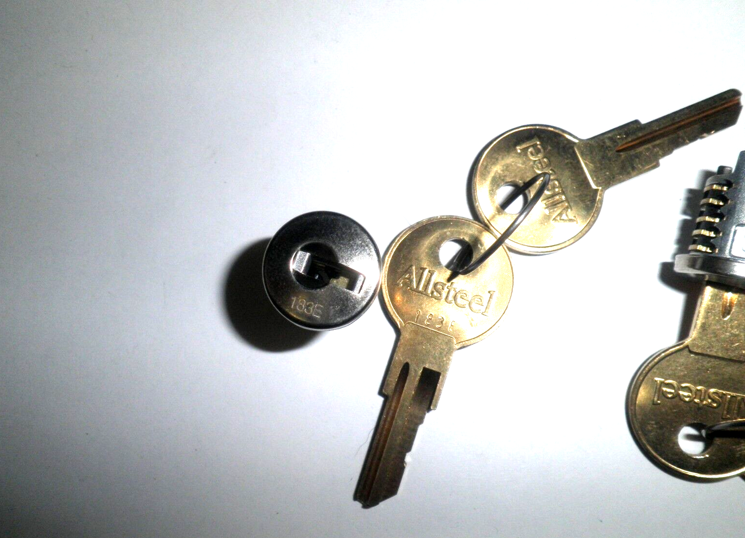 2 CompX Timberline Removable LOCK PLUGS w/Keys Polished Nickel C100LP-14A