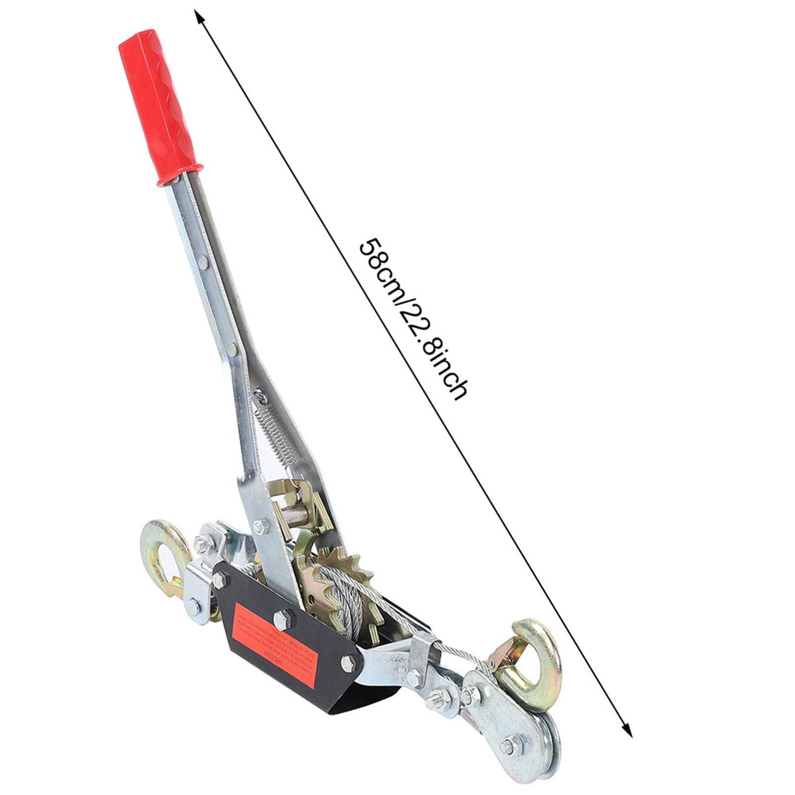 Wire Rope Puller 2 Ton Rope Puller Mini Tightener Double Hook Lifting Tool