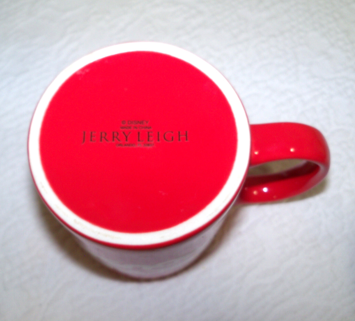 Red Mickey Mouse Embossed Mug by Jerry Leigh