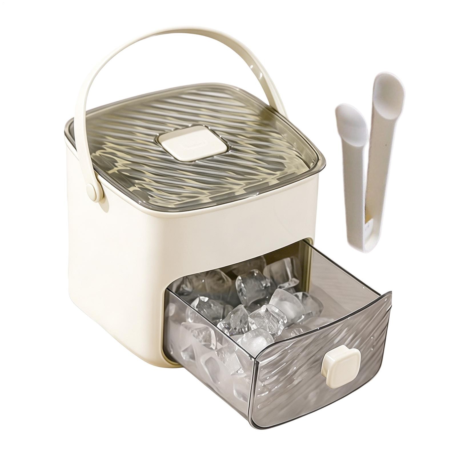 48 Cube Ice Maker with Easy Press Lid, Double-Deck Portable Ice Cube Tray