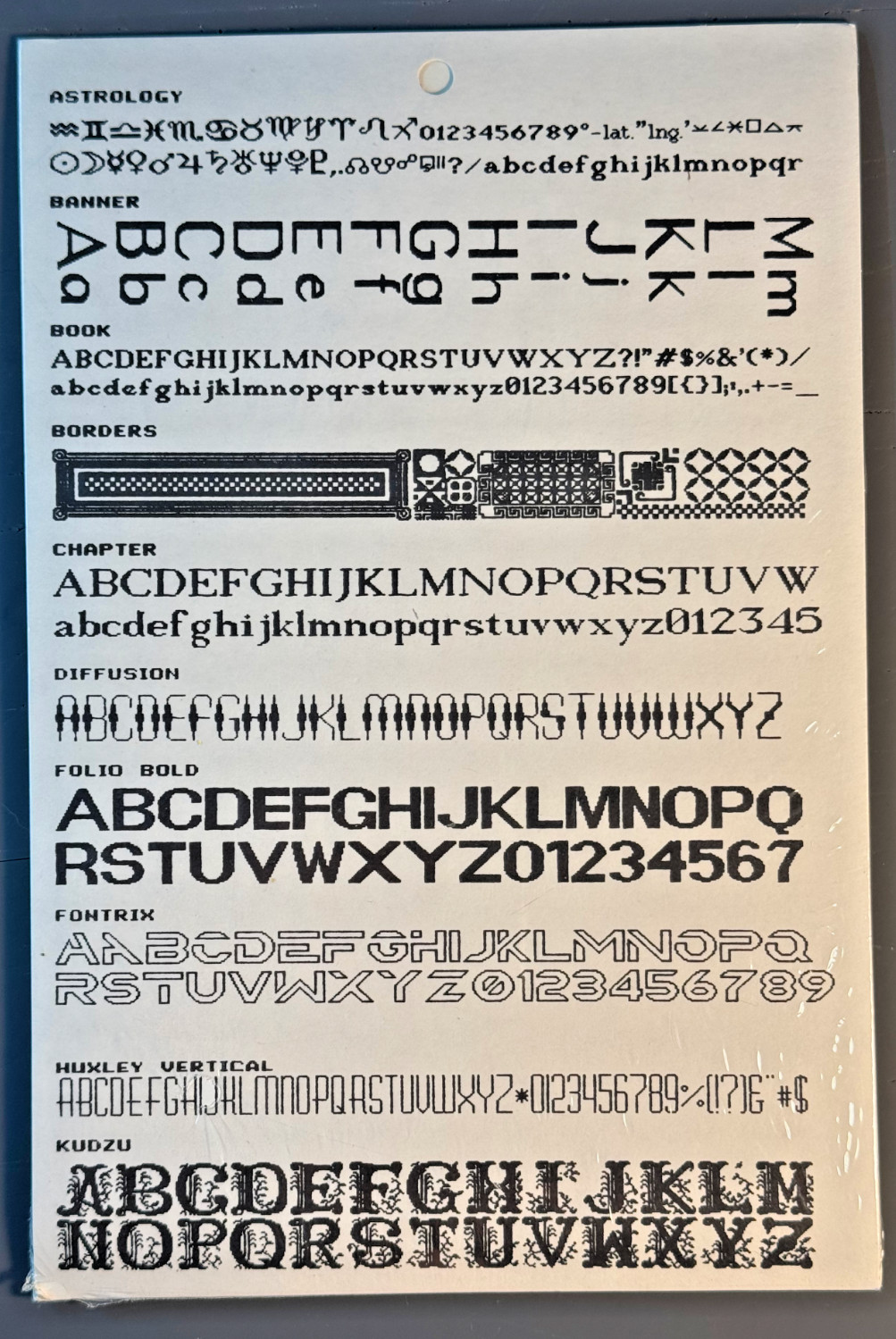 Sealed Fontrix Fontpak Volume One Character Set 5.25 Disk Data Transforms
