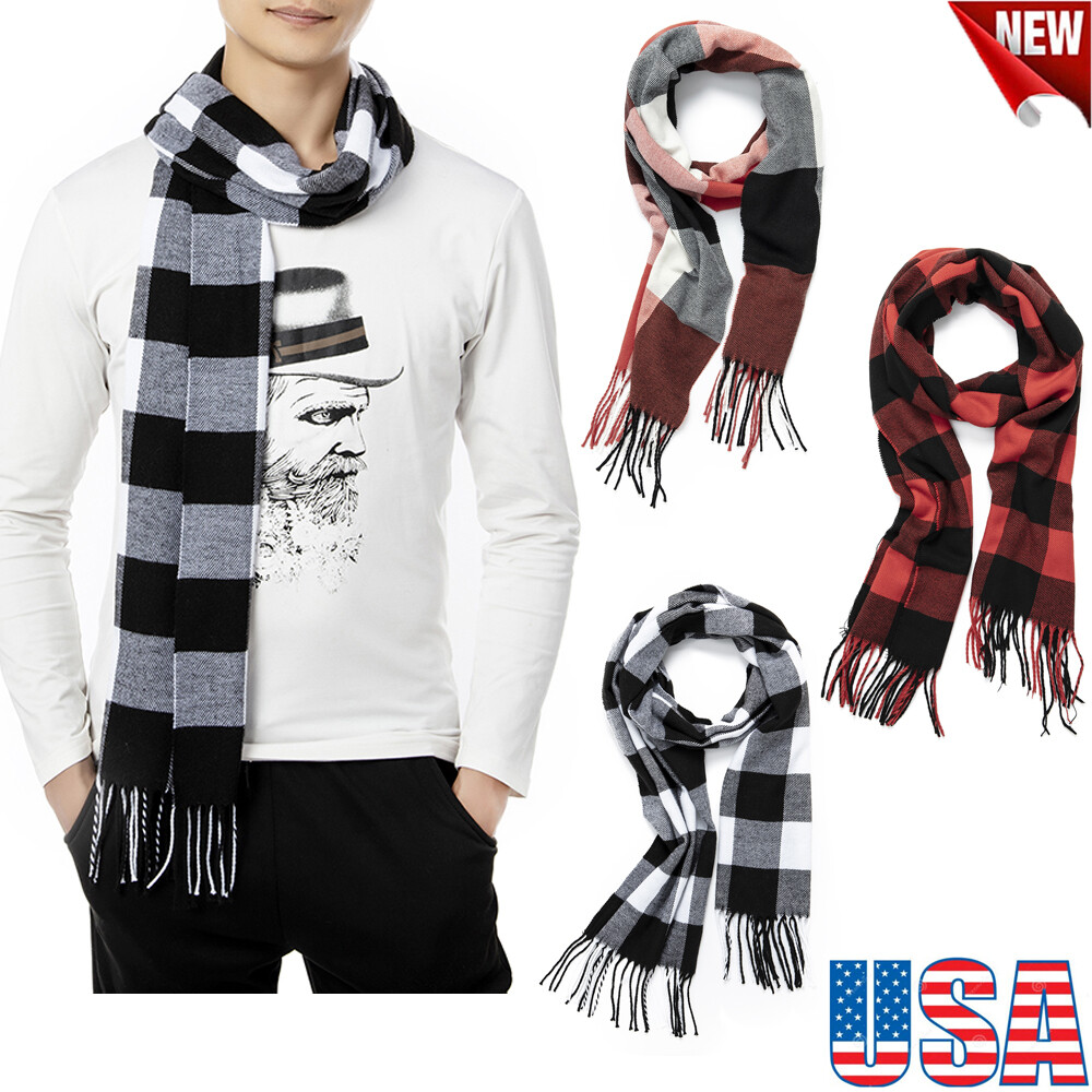 New Men Fashion Striped Classical Business Lattice Scarf Plaid Check Warm Scarf