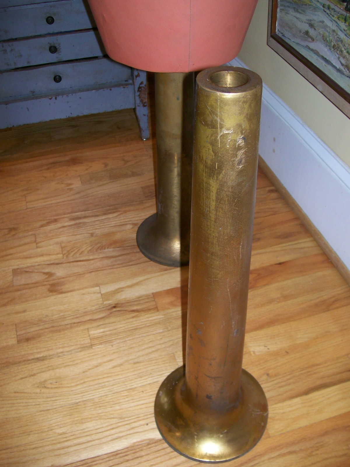 Vintage Classic Semi-Antique Rare Bar Stool Solid Brass Base L&B Products
