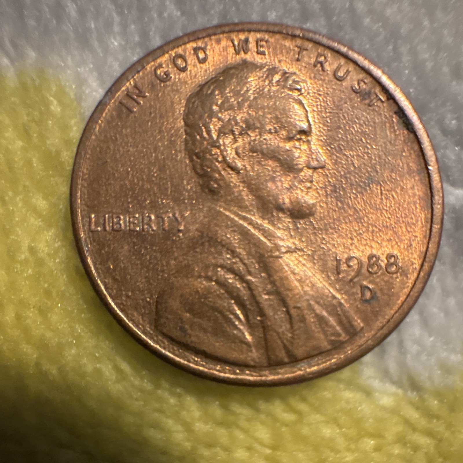 1988 Lincoln Memorial Small Cent Penny Philadelphia Copper Business Strike BN