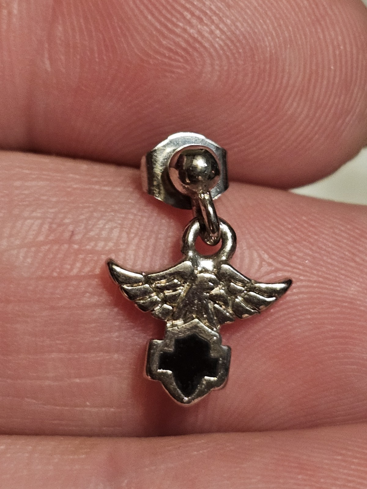Vintage Sterling Silver Bald Eagle Earring