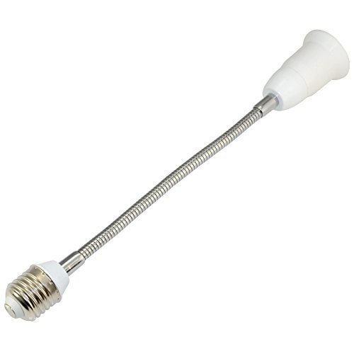 Flexible E26/E27 Medium Edison Screw Lamp Socket Extension Extender Adapter