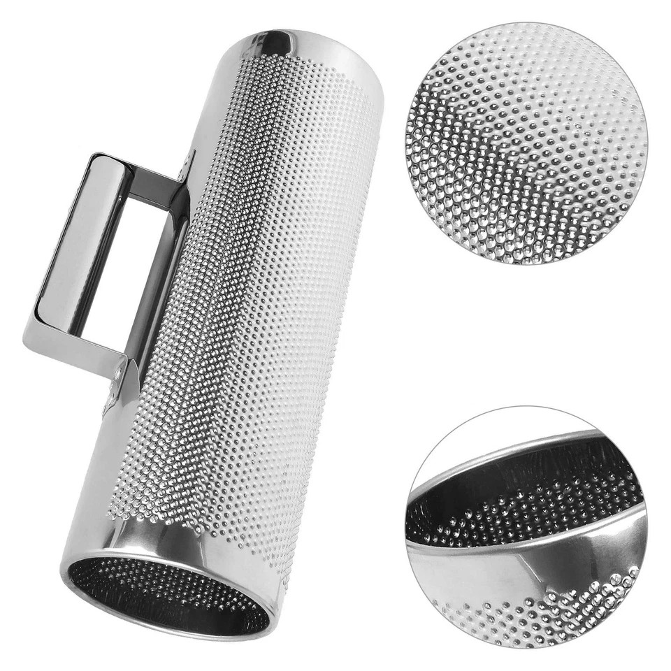 12" x 4" Metal Guiro Instrument with Scraper, Stainless Steel Guiro Shaker, S...