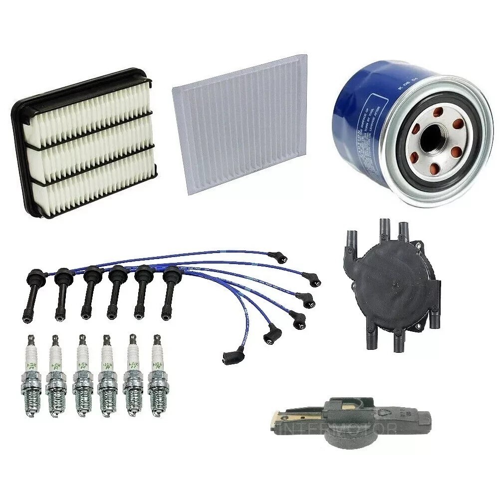For Mitsubishi Eclipse Galant 3.0L V6 Tune Up Kit Filters Cap Rotor Spark Plugs