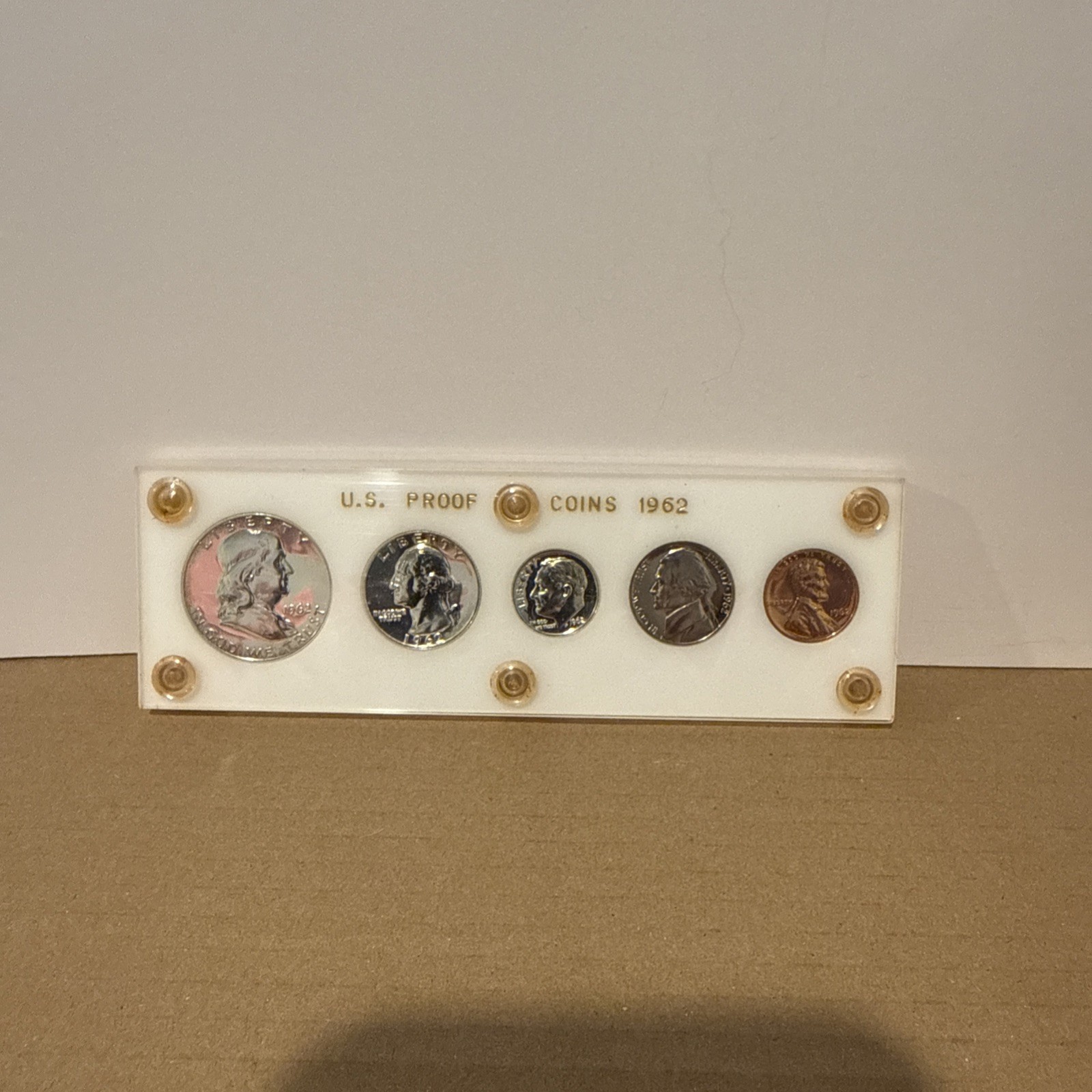1962 US Proof Set 90% Silver Capital Plastic Holder -Lovely Toning Mirror Finish