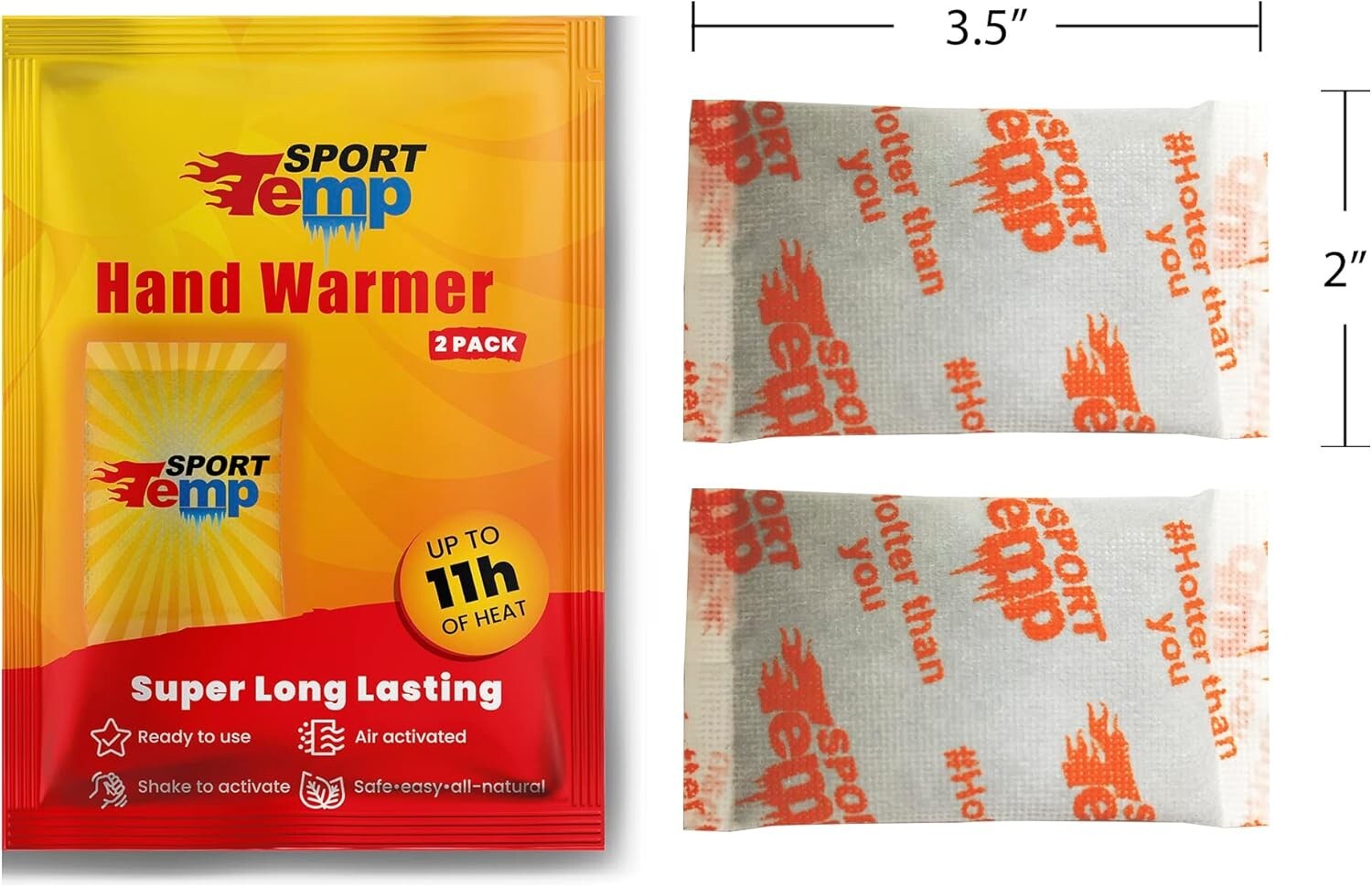 Travel-Friendly Hand Warmers - 11-Hour Air Activated Warmers for Outdoor Fun