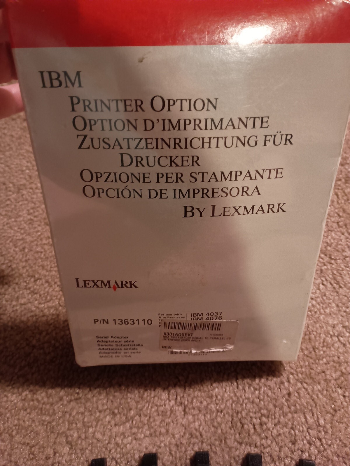 Vintage IBM Lexmark Serial Adapter IBM 4037 IBM 4076