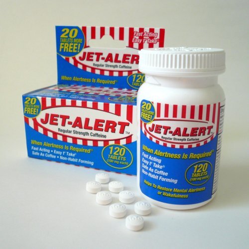 5 Pack Jet Alert 100Mg Each Caffeine Tablet 120 Count Each
