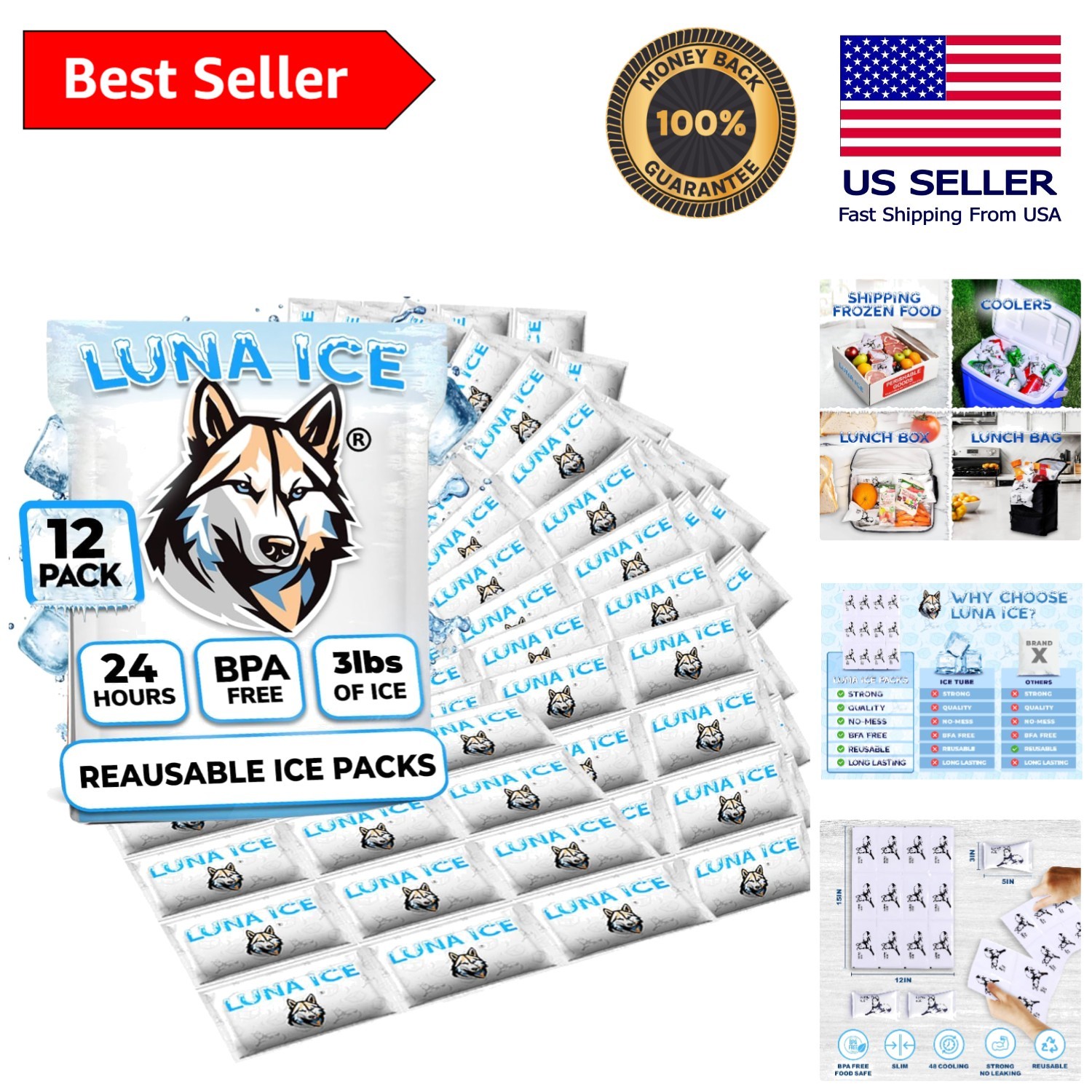 Long-Lasting Dry Ice Packs for Safe Shipping - 72+ Hours of Cold Protection