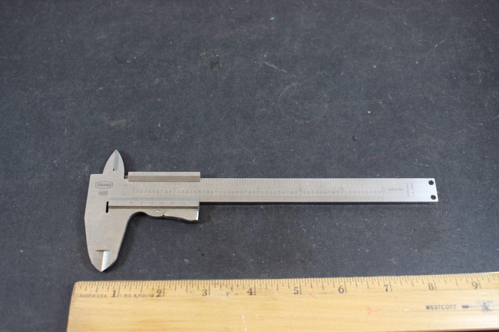 Vintage Inox 6" Vernier Calipers Germany US Zone