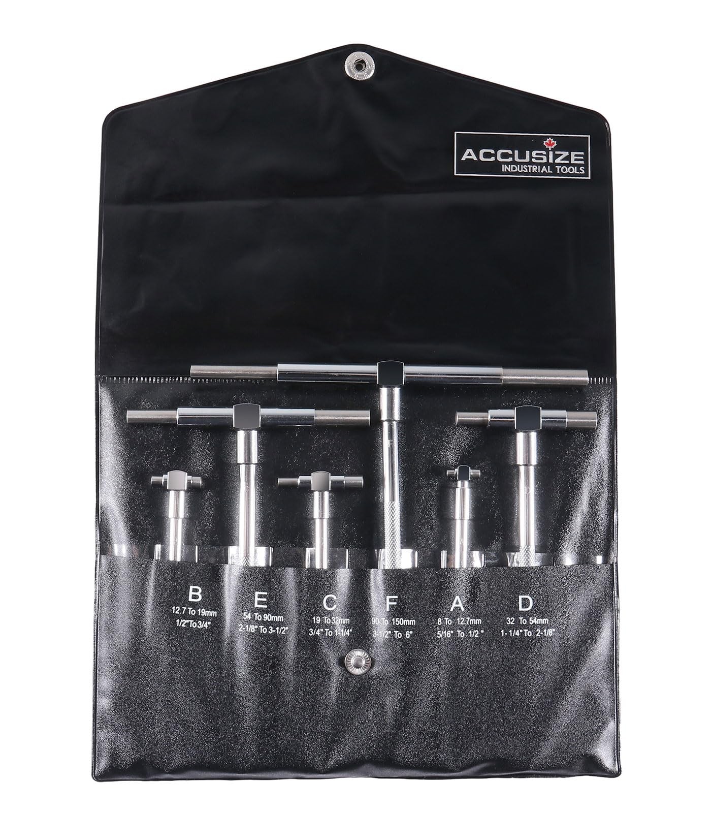 Accusize 5/16 in-6 in Telescoping Gage Set, 6 Pc