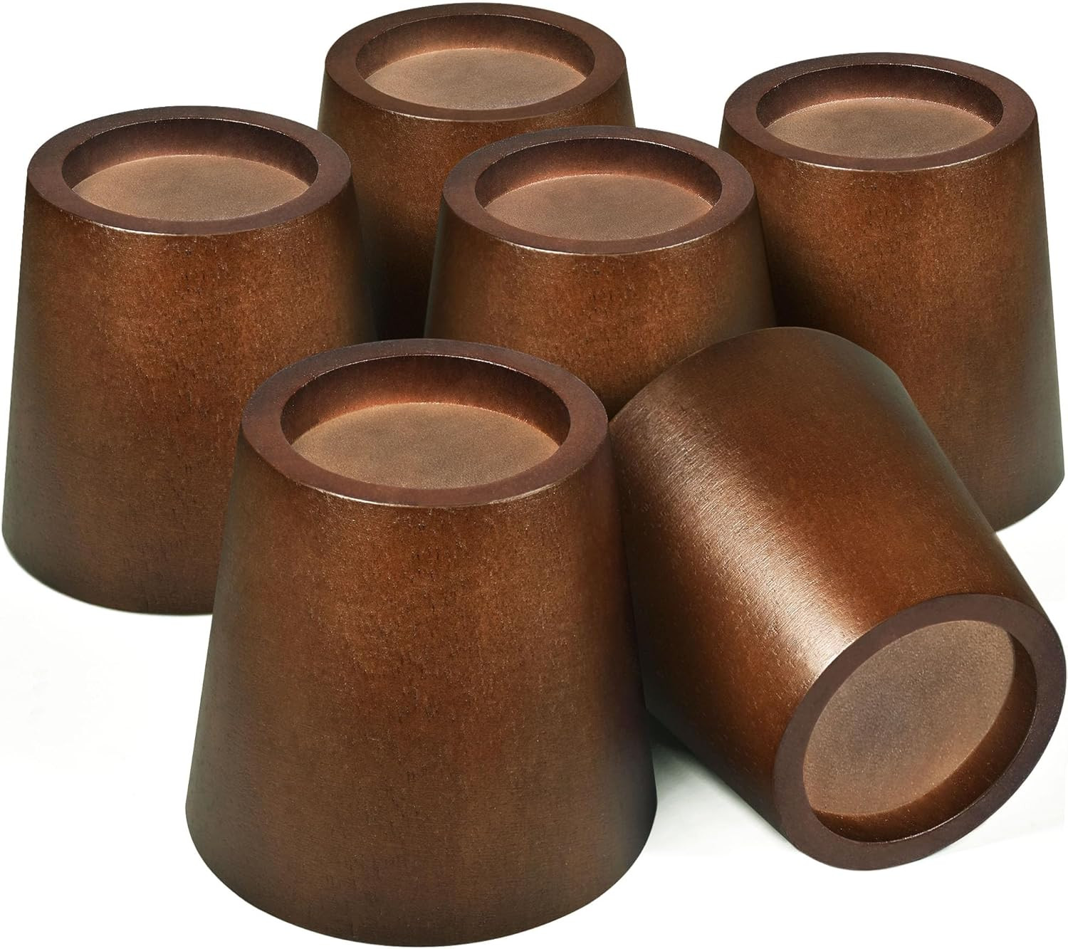 Sopicoz Wooden Bed Risers 3 Inch round Furniture Risers Set of 6, Heavy Duty Woo