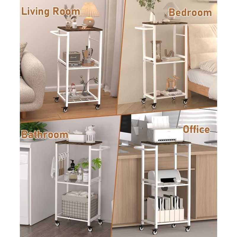 Mobile Kitchen Island Cart Multi-Purpose Utility Rack Rolling Storage Stand New