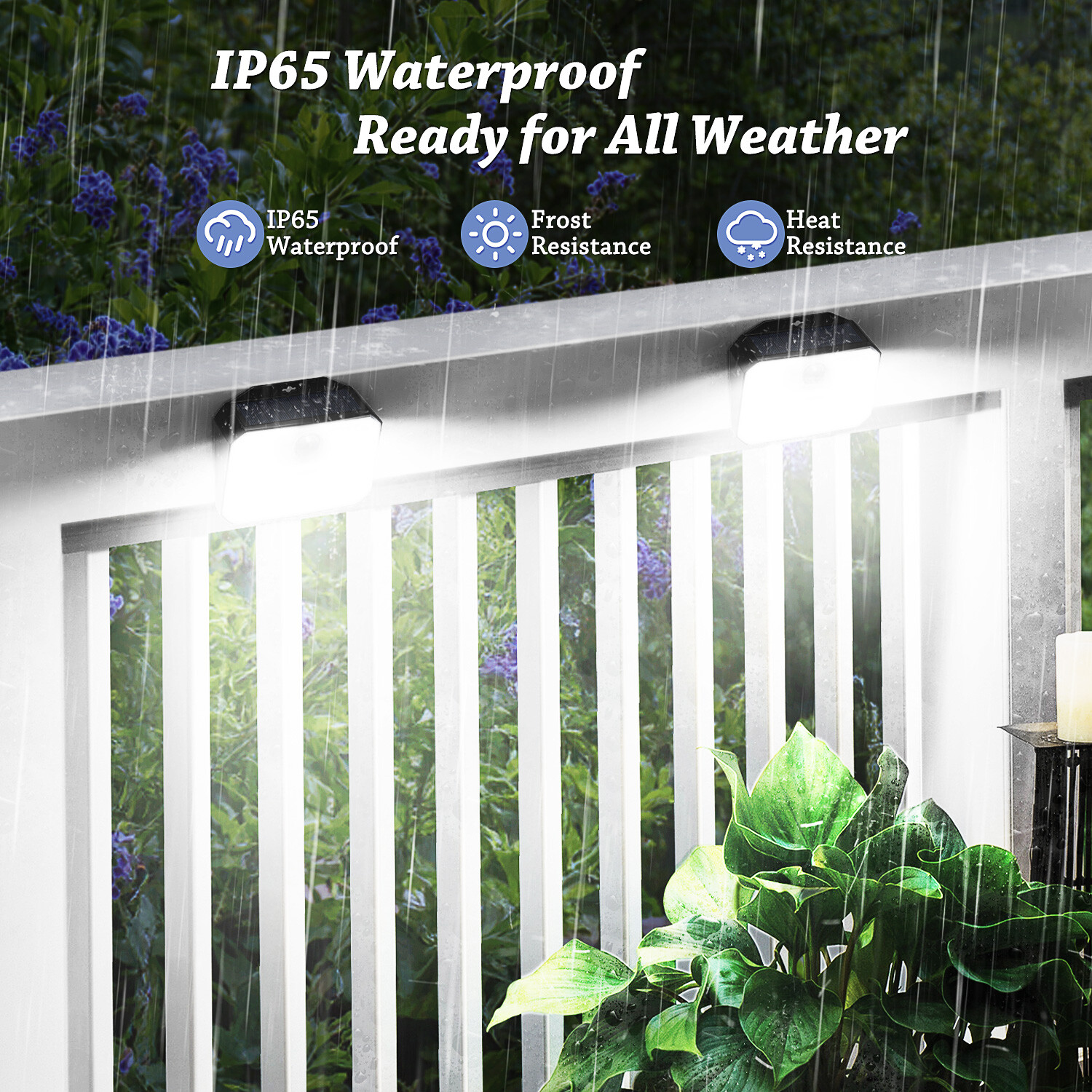4Pack 168 LED Solar Wall Lights Outdoor PIR Motion Sensor Garden Security Lamp